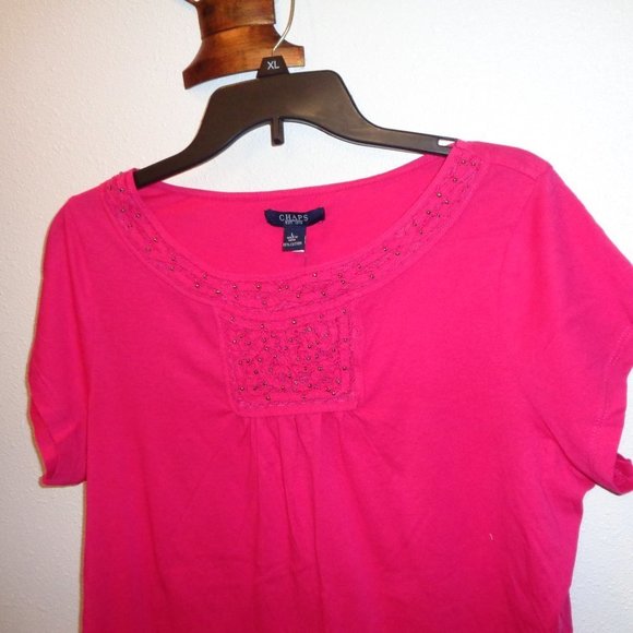 CHAPS Pink Top Size Large NWT - Picture 2 of 10